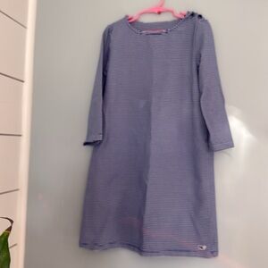 Vineyard VinesStriped Blue Kids Dress Sz M (10/12)